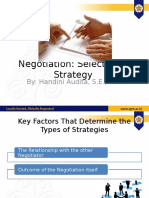 Negotiation: Selecting A Strategy: By: Handini Audita, S.E., M.SC