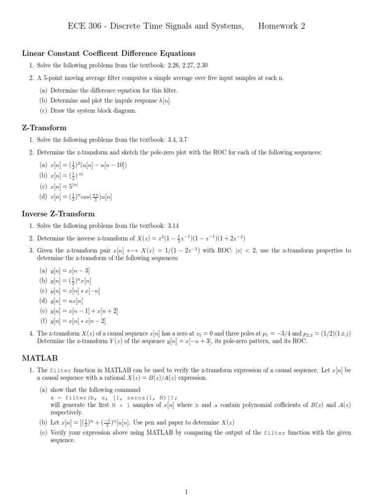 Ece 306 Hw 2 Pdf