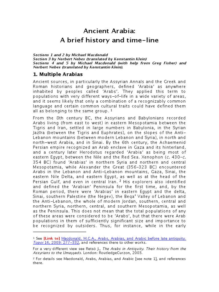 History of Ancient Arabia | PDF | Assyria | Babylonia