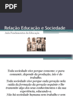 Relação Educação e Sociedade