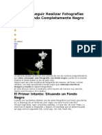 Cómo Conseguir Realizar Fotografías Con Un Fondo Completamente Negro