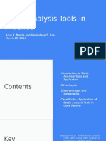 Static Analysis Tools in Practice