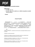 Model Actiune in Anularea Hotararii Arbitrale