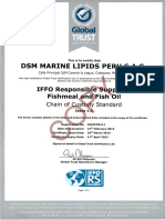 DSM Marine Lipids Peru Certificate