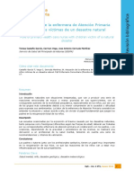 Actuación de La Enfermera de Atención Primaria Ante Niños Víctimas de Un Desastre Natural