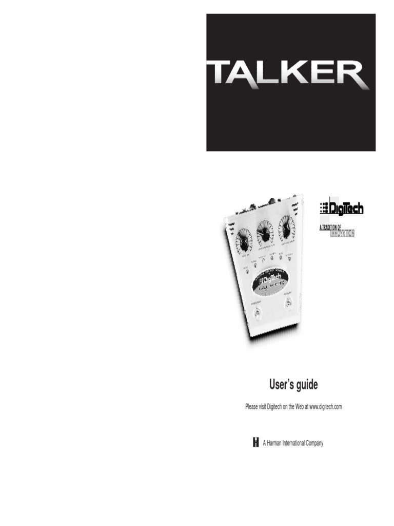 DigiTech Talker User's Guide | PDF | Microphone | Amplifier