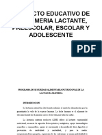 Proyecto Educativo de Lactante