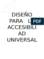 Diseño para La Accesibiliad Universal