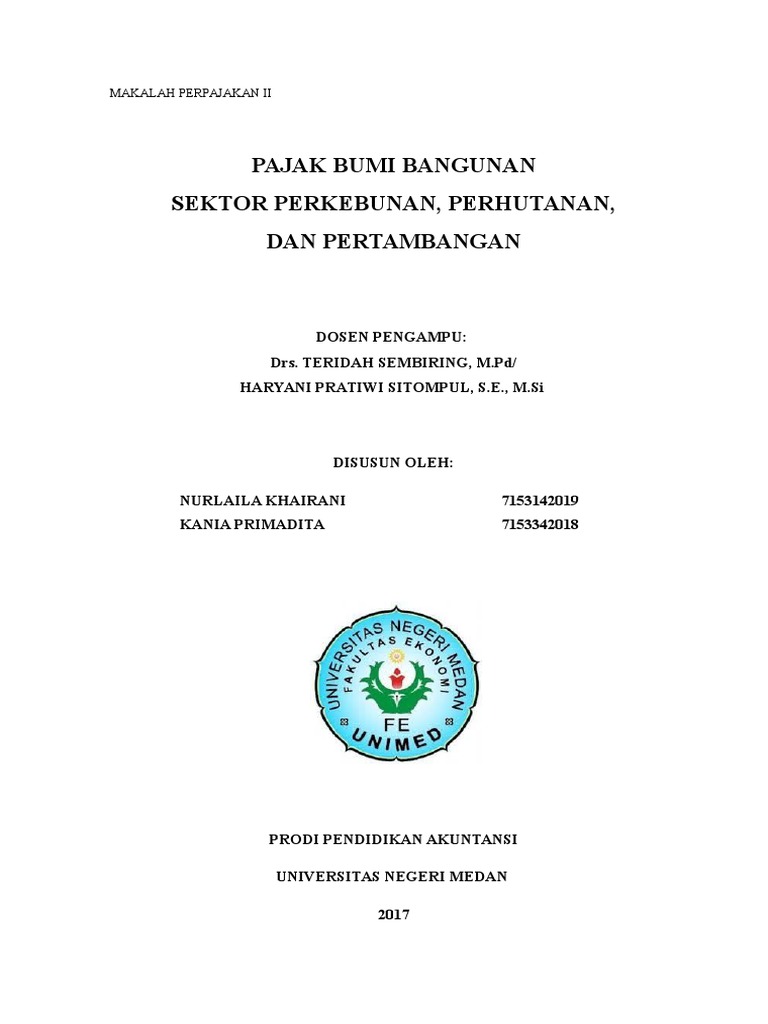 Contoh Makalah Tentang Perpajakan Pdf Makalah Lengkap