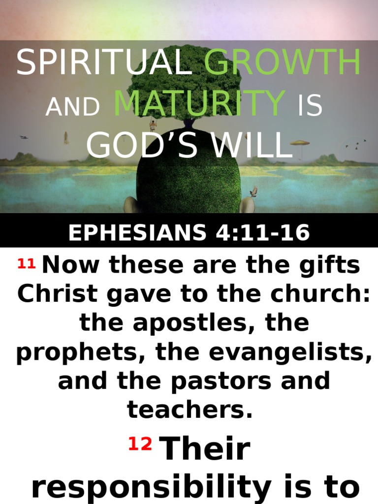 Spiritual Growth and Maturity in Christ | PDF | Spiritual Formation ...