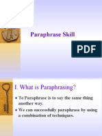 Paraphrasing Techniques