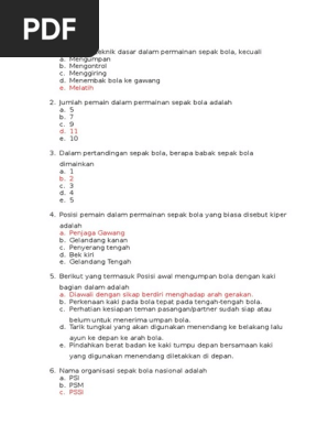 Soal Penjas