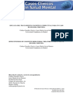 Eficacia Del Tratamiento Cognitivo Conductual para Un Caso de Bulimia Nerviosa