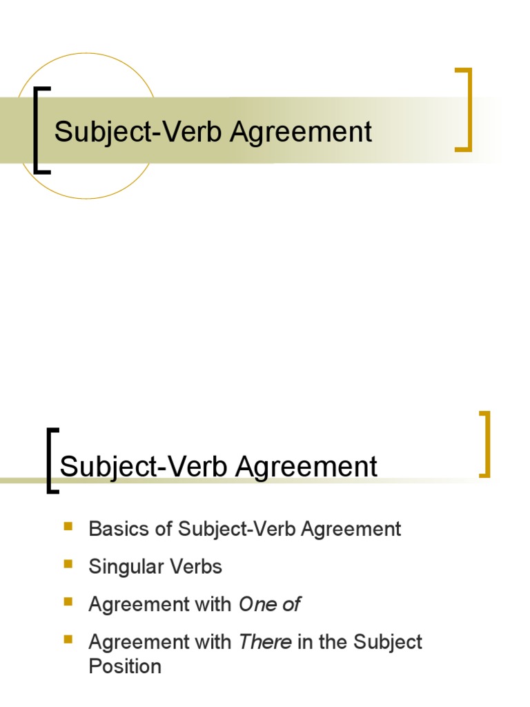 SVA Lesson (Subject and Verb Agreement) | PDF | Grammatical Number | Verb