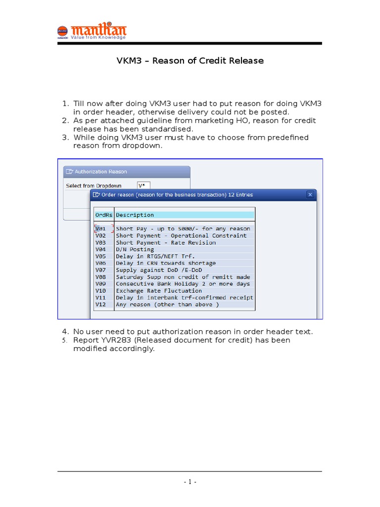 VKM3 Credit Release Process Update | PDF | Cyberspace | Computing