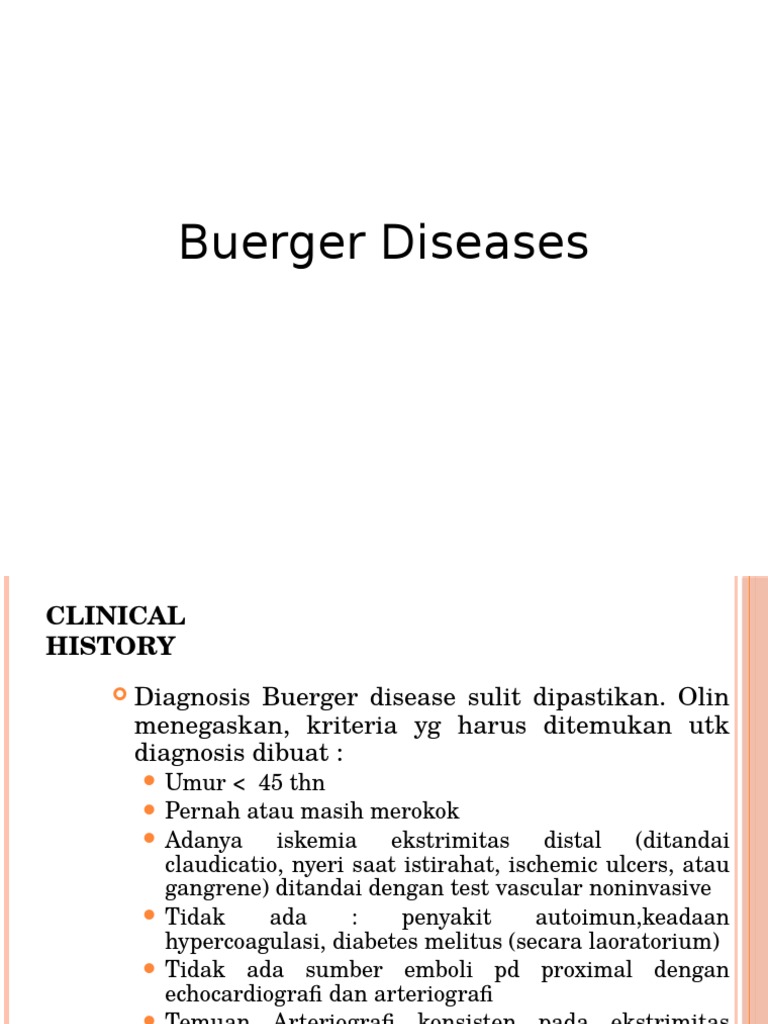 Buerger Diseases PDF