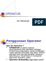 Operator Pemrograman Visual Pertemuan 4