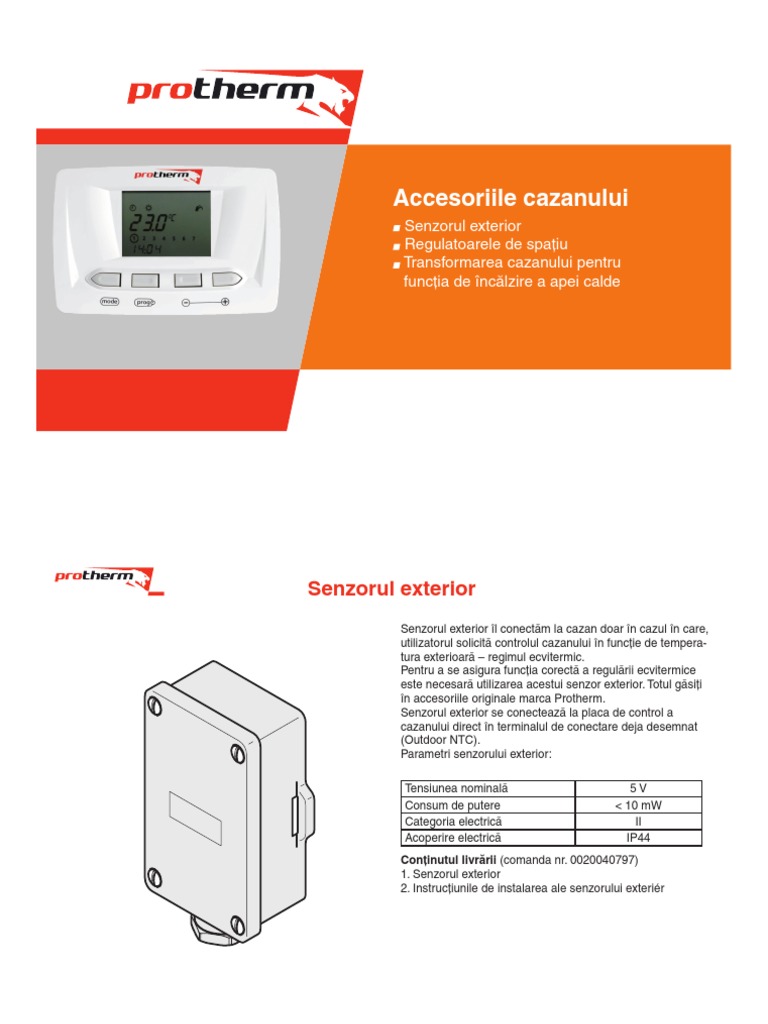 Manual Service - Protherm Ray PDF | PDF