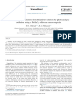 Environmental Remediation From Thiophene Solution by Photocatalytic Oxidation