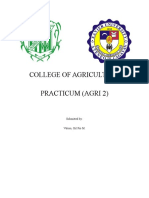 College of Agriculture Practicum (Agri 2) : Submitted By: Veloso, Gil Pio M