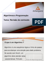 VA Algoritimos e Programacao Aula 7 Revisao