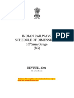 Indian Railways Schedule of Dimensions