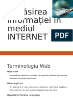 Regasirea informatiei in mediul INTERNET