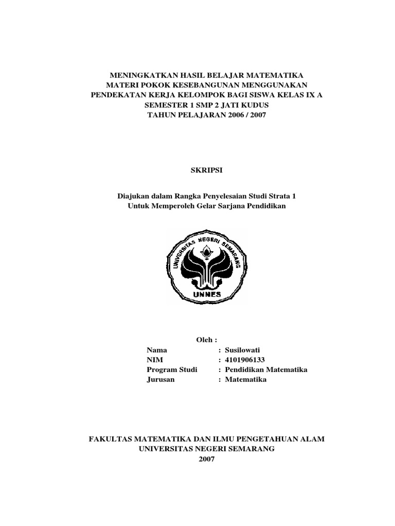 Meningkatkan Hasil Belajar Matematika Materi Pokok