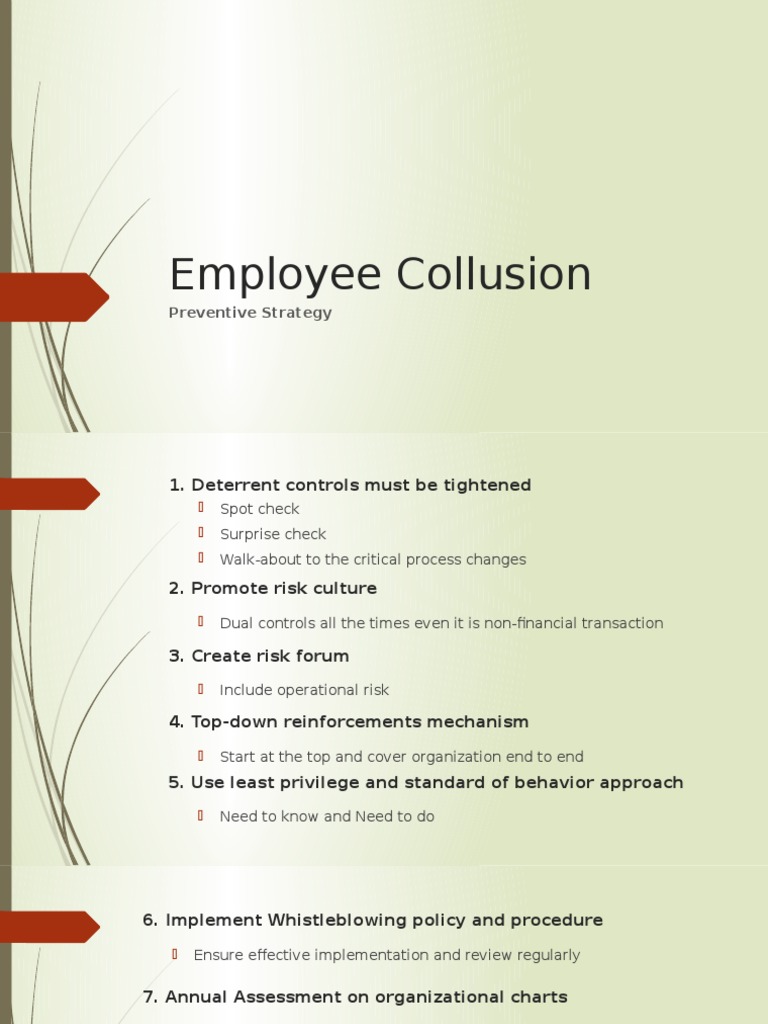 Employee Collusion Prevention Guide | PDF