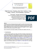 High-Precision Finishing Hard Steel Surfaces Using Cutting, Abrasive and Burnishing Operations