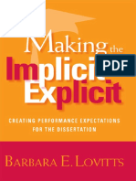 431 Making The Implicit Explicit Creating Performance Expectations For The Dissertation