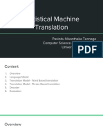 Statistical Machine Translation