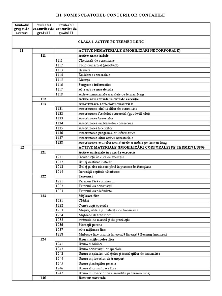 Plan de Conturi Simplificat | PDF