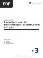 Innovative English: 03 How To Navigate Passport Control in English