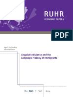 Linguistic Distance and The Language Fluency of Immigrants: Economic Papers