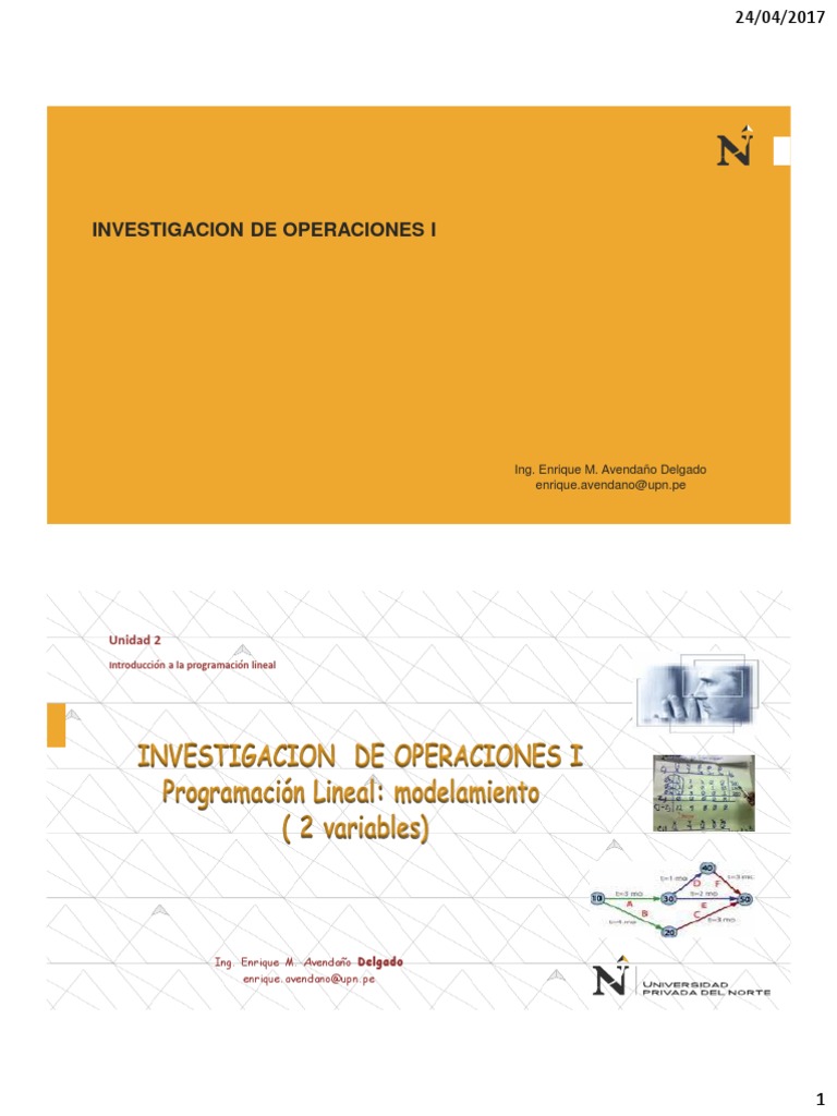 Clase 03 Invope I | PDF | La investigación de operaciones ...