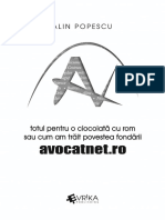 Alin Popescu Totul Pe o Ciocolata Cu Rom Sau Cum Am Trait Povestea Fondarii AvocatNet PDF