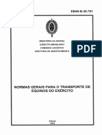 Norma Gerais Para o Transporte de Equinos Do Éxercito - Eb40-N-30.701