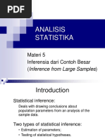 Analisis Statistika: Materi 5 Inferensia Dari Contoh Besar (Inference From Large Samples)