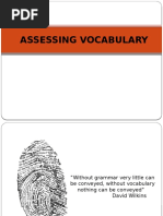 Assessing Vocabulary