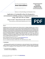 Application of Sustainable Urban Development in Environmental Suitability Analysis of Educational Land Use by Using AHP and GIS in Tehran