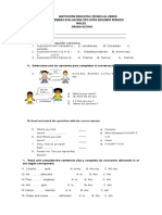 I. Seleccione La Opción Correcta: III. Read and Match The Questions With The Correct Answer