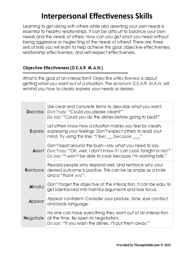 14+ Dbt Dear Man Pdf