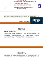 Determinación del coeficiente de permeabilidad k mediante permeámetro de carga variable