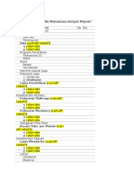 Dummy Tabel & Questionnaire