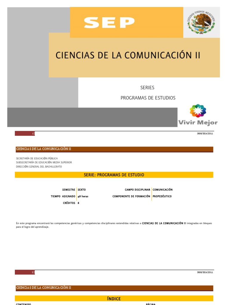 Ciencias De La Comunicacion Ii Pdf Pdf Plan De Estudios Comunicación