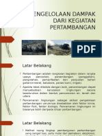 Pengelolaan Dampak Pertambangan