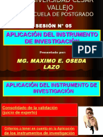 SESION N° 05 - APLICACIÓN  DEL INSTRUMENTO DE INVESTIGACIÓNSESION+N°..08