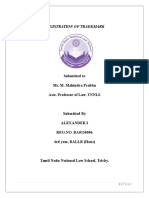 Registration of Trademark: Submitted To Mr. M. Mahindra Prabhu Asst. Professor of Law, TNNLS