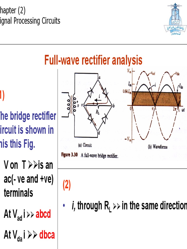 Full-Wave Rectifier Analysis Guide | PDF | Rectifier | Manufactured Goods